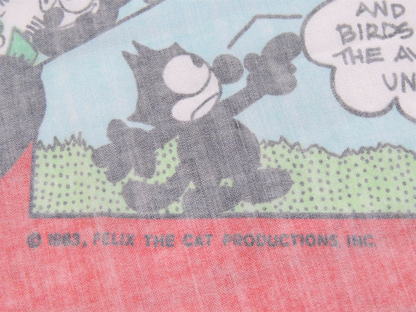 【フィリックス】Felix the Cat・80'sヴィンテージ・ユーズドシーツ(フラットタイプ)