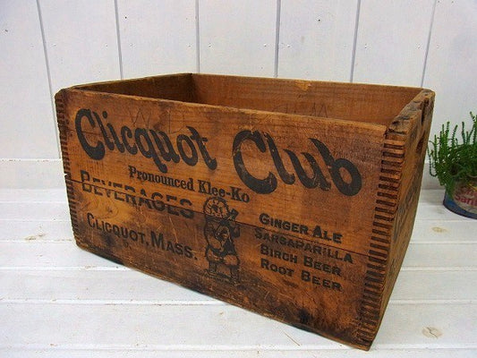 【Clicquot Club】木製・アンティーク・ウッドボックス/木箱　USA