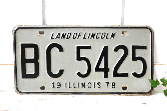 1978年・イリノイ州　② BC 5425 ヴィンテージ・ナンバープレート・カーライセンス