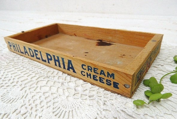 【PHILADELPHIA】フィラデルフィア・クリームチーズ・ヴィンテージ・チーズボックス/木箱②