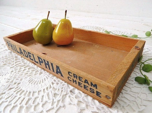 【PHILADELPHIA】フィラデルフィア・クリームチーズ・ヴィンテージ・チーズボックス/木箱②