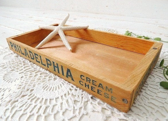 【PHILADELPHIA】フィラデルフィア・クリームチーズ・ヴィンテージ・チーズボックス/木箱③