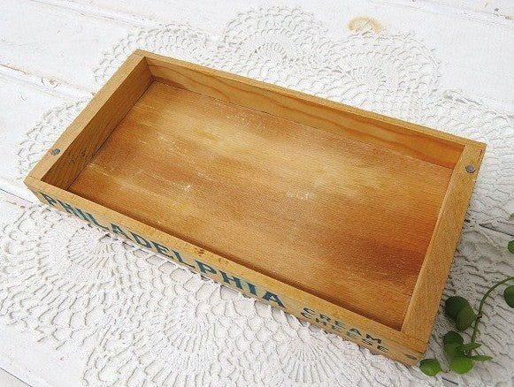 【PHILADELPHIA】フィラデルフィア・クリームチーズ・ヴィンテージ・チーズボックス/木箱③