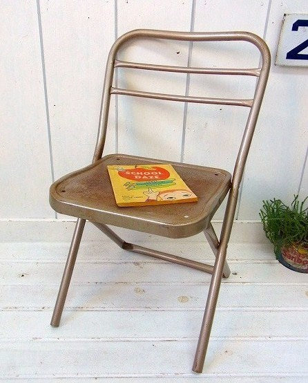 【HAMPDEN】スチール製・ヴィンテージ・子供イス/フォールディングチェア　USA