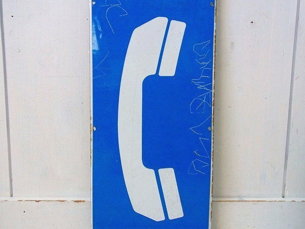 【PHONE】電話・ホーロー製・ヴィンテージ・サイン/看板 USA