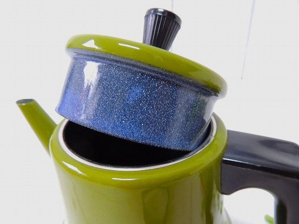 【SAN IGNACIO】スペイン製・花柄・ヴィンテージ・ホーローポット/ケトル/コーヒーポット