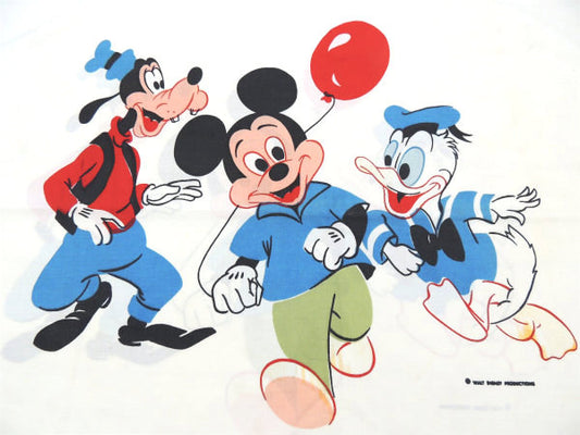 【ミッキーマウス】ドナルド&グーフィー・ヴィンテージ・ピロケース/枕カバー USA