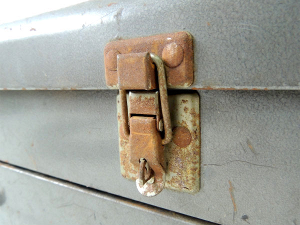 【POWR-KRAFT】シルバーグレー・ビンテージ・ツールボックス/ツールケース/工具箱・工業系