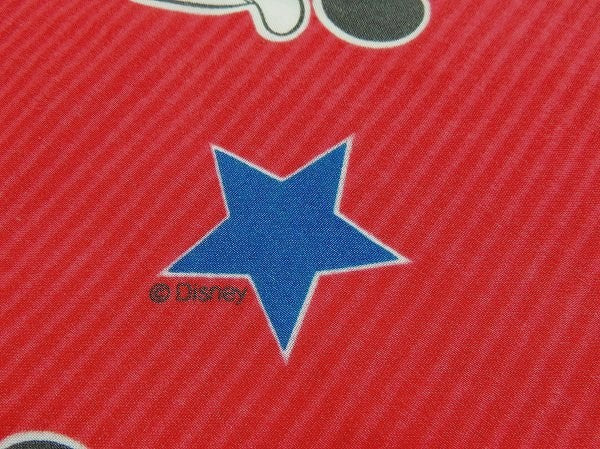 【ミッキーマウス】USA!ディズニー・赤色・ヴィンテージ・ユーズドシーツ(ボックスタイプ)