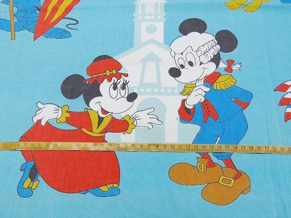 【ミッキー&フレンズ】USA!ディズニー・レトロ可愛い・ヴィンテージ・ユーズドシーツ(1/2)