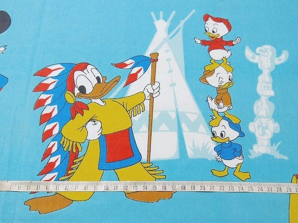 【ミッキー&フレンズ】USA!ディズニー・レトロ可愛い・ヴィンテージ・ユーズドシーツ(1/2)