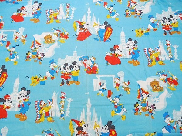 【ミッキー&フレンズ】USA!ディズニー・レトロ可愛い・ヴィンテージ・ユーズドシーツ(1/2)