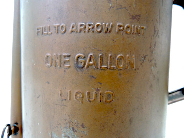 FILL TO ARROW POINT 1920's~ スチール製・ヴィンテージ・オイルジョッキ・oil ジャグ ガレージ雑貨 MADE IN U.S.A.
