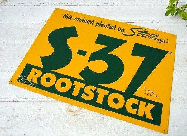 【ROOTSTOCK】スチール製・ヴィンテージ・サイン/看板　USA