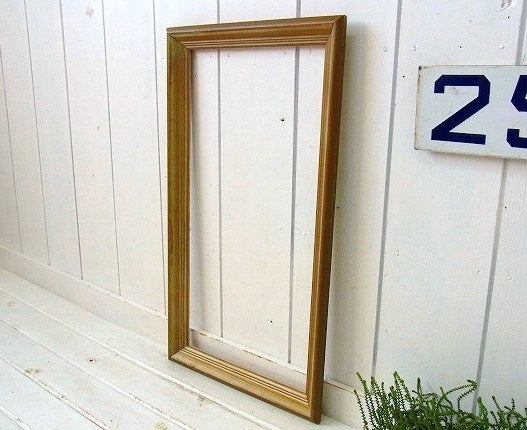 ゴールド色・木製・大きなアンティーク・フレーム/額縁　USA