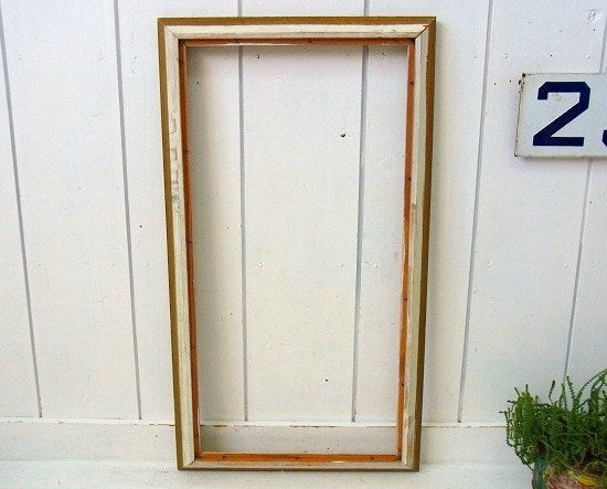 ゴールド色・木製・大きなアンティーク・フレーム/額縁　USA