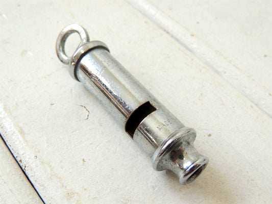 【THE METROPOLITAN・英国・警察】 アンティーク・メタル製・ホイッスル・笛