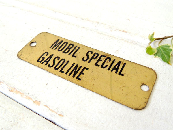 【SPECIAL GASOLINE】④モービル・真鍮製・ヴィンテージ・サインプレート・看板
