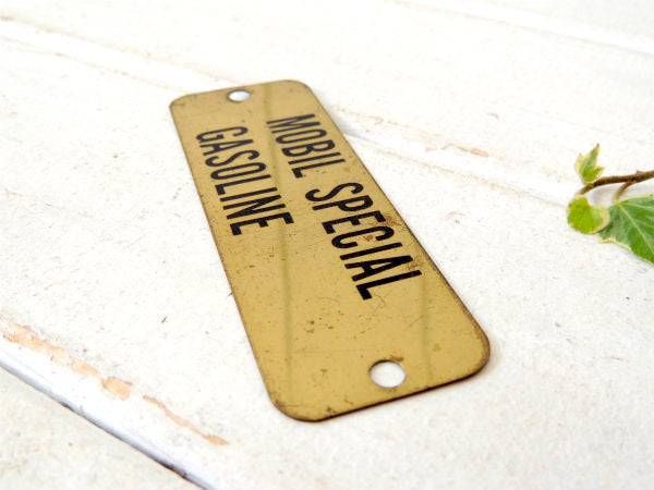 【SPECIAL GASOLINE】④モービル・真鍮製・ヴィンテージ・サインプレート・看板