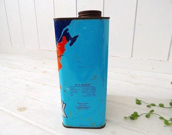 【Coast to Coast】USA!アメリカ地図柄・ヴィンテージ・ブリキ缶/アセトン缶