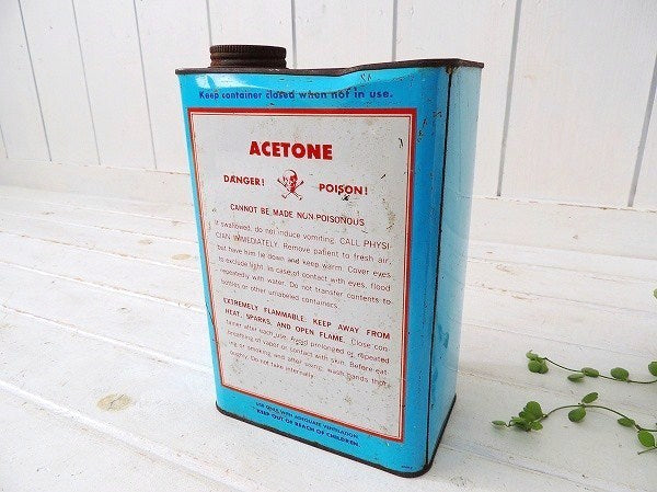 【Coast to Coast】USA!アメリカ地図柄・ヴィンテージ・ブリキ缶/アセトン缶