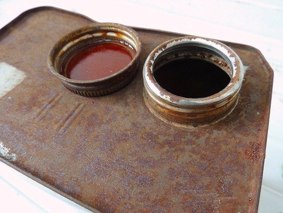 【Coast to Coast】USA!アメリカ地図柄・ヴィンテージ・ブリキ缶/アセトン缶