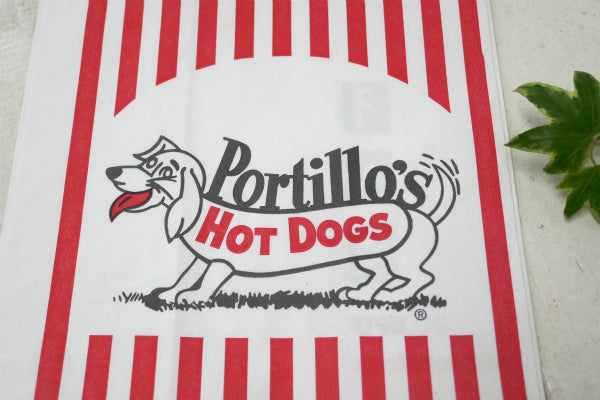 Portillo's シカゴ ホットドッグ 紙袋 ペーパーバッグ パッケージ 犬 キャラクター US