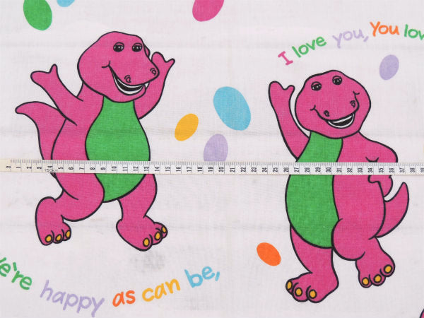 【バーニー&フレンズ】Barney & Friends・恐竜柄・ユーズドシーツ(フラットタイプ)