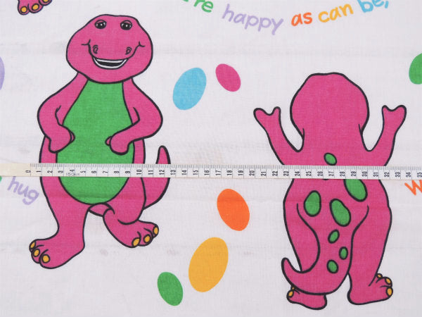 【バーニー&フレンズ】Barney & Friends・恐竜柄・ユーズドシーツ(フラットタイプ)