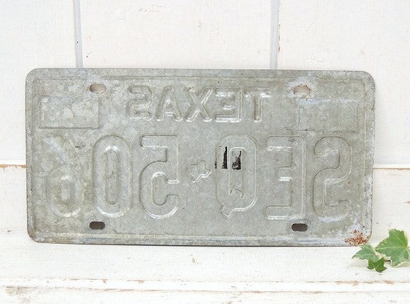 【TEXAS/テキサス州】ヴィンテージ・ナンバープレート/カーライセンスプレート