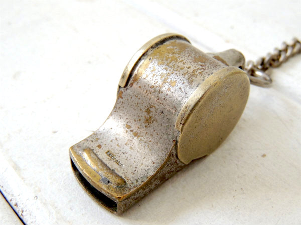 THE ACME THUNDERER ヴィンテージ ホイッスル チェーン付き イギリス製 笛 ENGLAND 英国