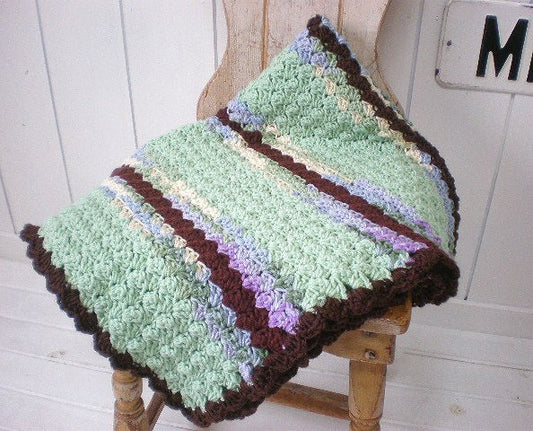 ハンドメイド　ニット・ブランケット/ひざ掛け　USA