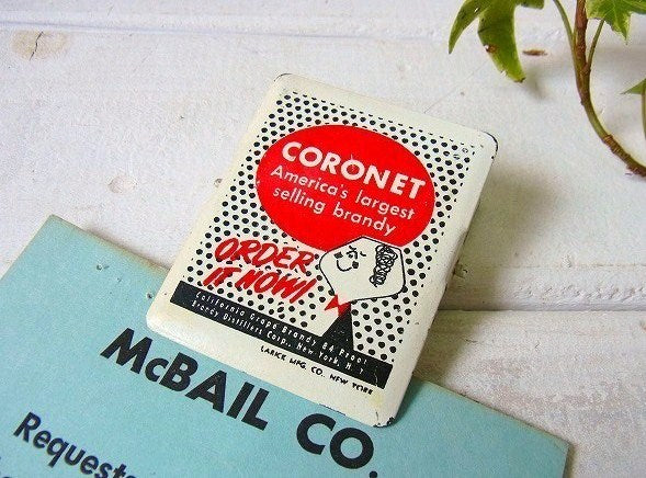 【CORONET】コロネット ブランデー・スチール製・ノベルティ・ヴィンテージ・クリップ　USA