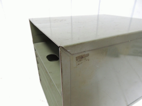 Lit-Ning カーキ色・メタル製・引き出し式・7段・ヴィンテージ・書類ケース ファイル棚