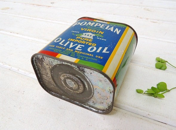 【POMPEIAN OLIVE OIL】ポンペイアン オリーブオイル・ヴィンテージ・ブリキ缶