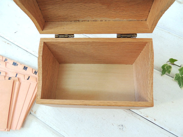 インデックスカード付き・組み木仕様・ヴィンテージ・木製カードボックス/ファイルケース