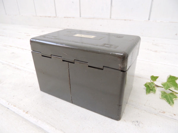 【COLE NEW YORK】カード付き・メタル製・ヴィンテージ・カードボックス/ファイルボックス