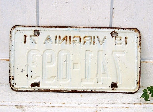 【アメリカ東海岸/バージニア州/1971/VIRGINIA】ビンテージ・ナンバープレート