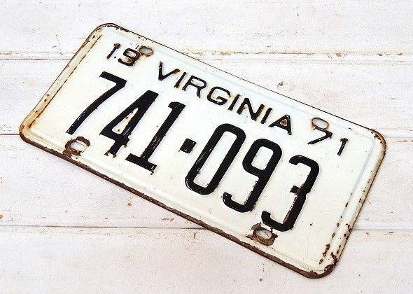 【アメリカ東海岸/バージニア州/1971/VIRGINIA】ビンテージ・ナンバープレート