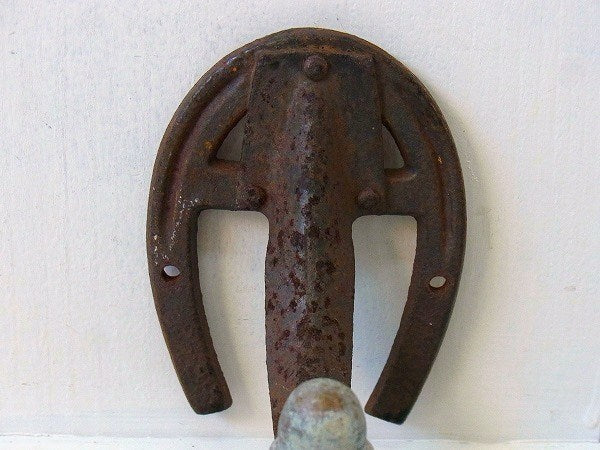 馬の蹄鉄形・銅製×アイアン製・アンティーク・ドアベル/鐘/呼び鈴　USA