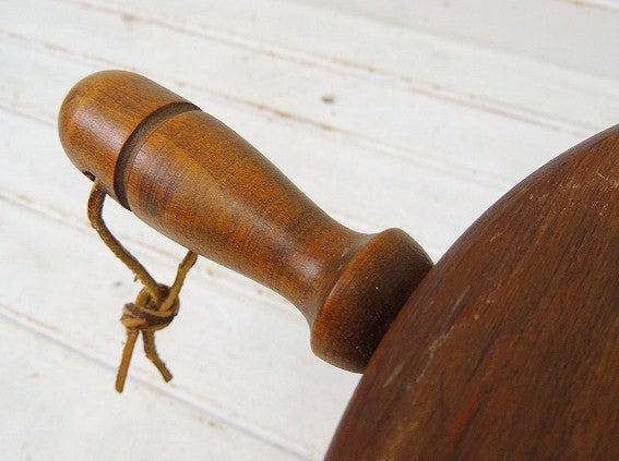 USA!木製のシャビーなアンティーク・ミルクスツール/チェア/ラウンドスツール/踏み台