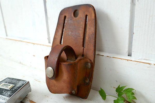 Action Leathercraft レザー製 ヴィンテージ  メジャーポーチ メジャーホルダー
