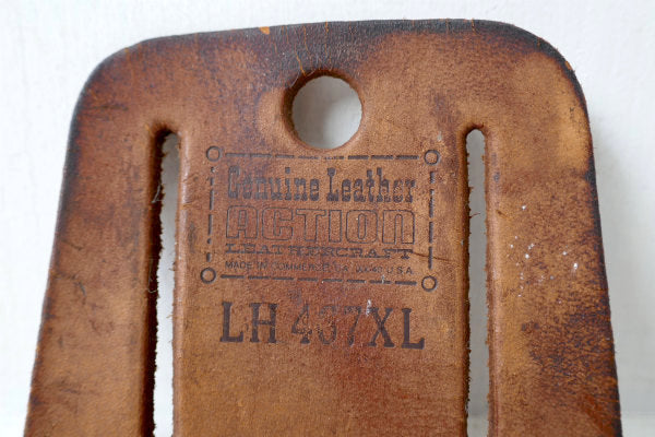 Action Leathercraft レザー製 ヴィンテージ  メジャーポーチ メジャーホルダー
