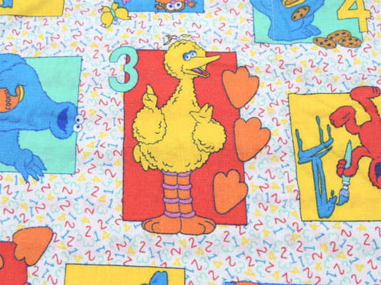 【セサミストリートの仲間たち】数字柄・ヴィンテージ・ベビーマット/ブランケット(両面タイプ)