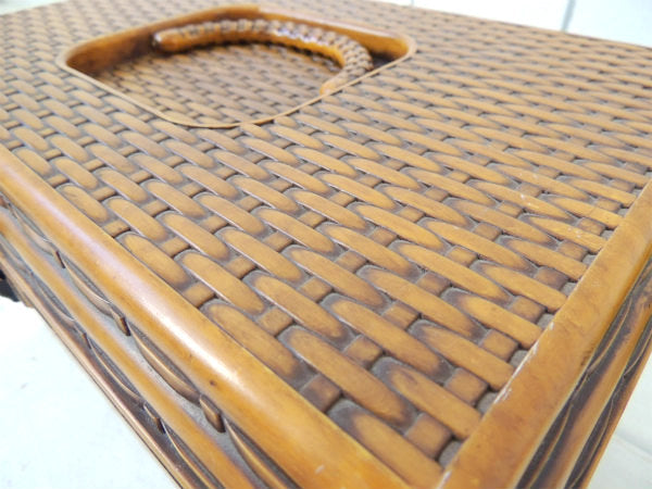 【WILSON】バスケット柄・3段式・ヴィンテージ・ソーイングボックス/裁縫箱 USA