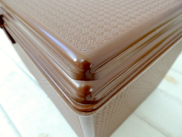 WILSON ブラウン・2段式・ヴィンテージ・ソーイングボックス 裁縫箱 USA ハンドメイド