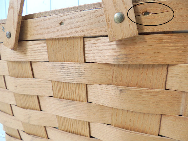 【Snap-on】スナップオン・アドバタイジング・木製・ピクニックバスケット/ウッドバスケット