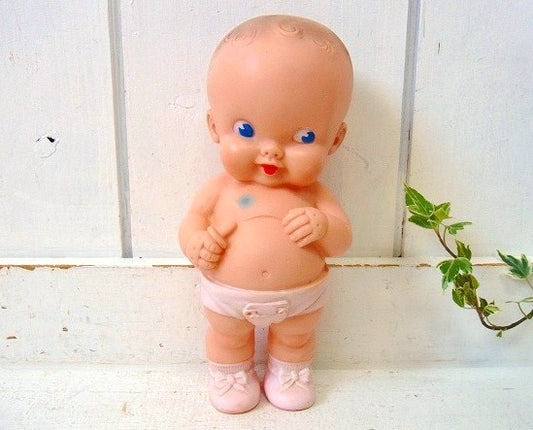 【サンラバー社】男の子の赤ちゃん・ヴィンテージ・スクイーキー・ラバードール/ベビードール/人形