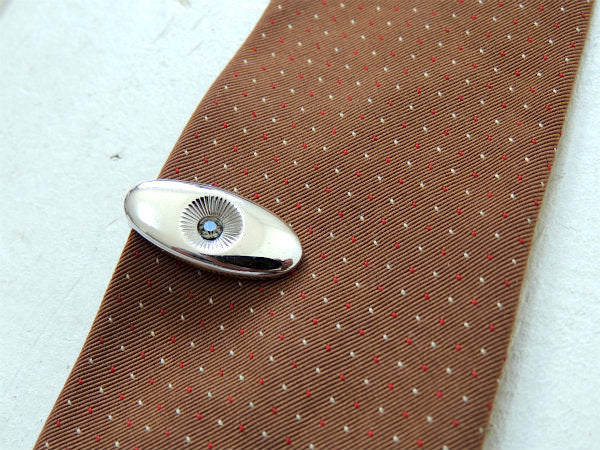 【SWANK社製・シルバー色】ダイヤモンドのような輝き・ヴィンテージ・タイピン・スワンク