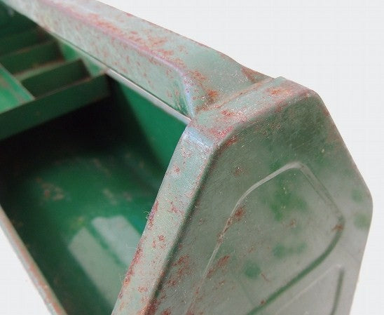 【Amsco】USA・グリーン色のスチール製・2段式・ヴィンテージ・ツールケース/工具箱